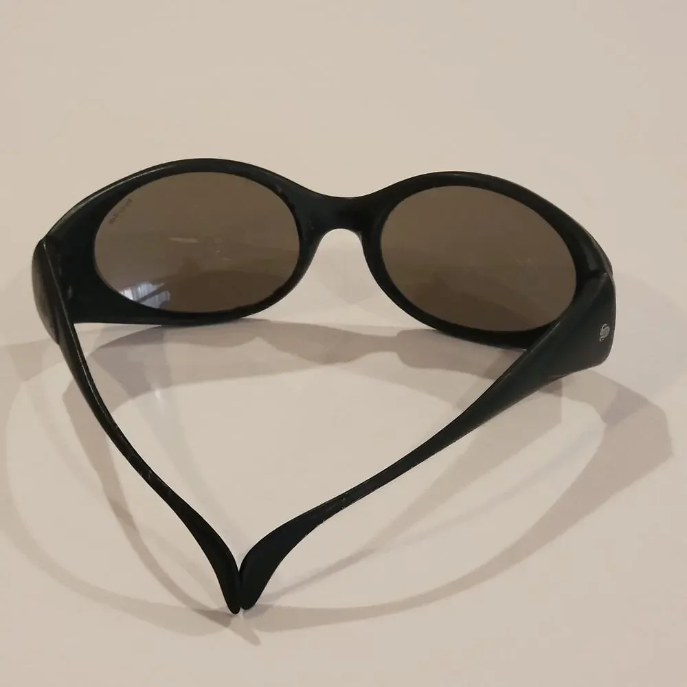Vintage Bolle Puff Adder Sunglasses Wrap Made in France Black